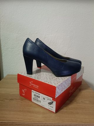 Zapatos Dorking tacón azul - 39,