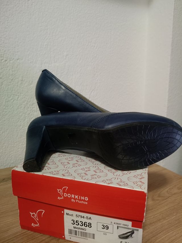 Zapatos Dorking tacón azul - 39,