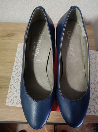 Zapatos Dorking tacón azul - 39,