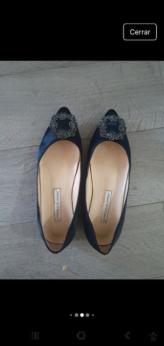 Manolo Blahnik Hangisi. Bailarinas negras Talla 40