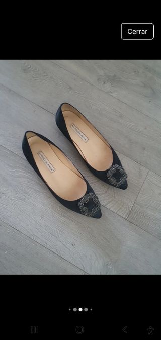 Manolo Blahnik Hangisi. Bailarinas negras Talla 40