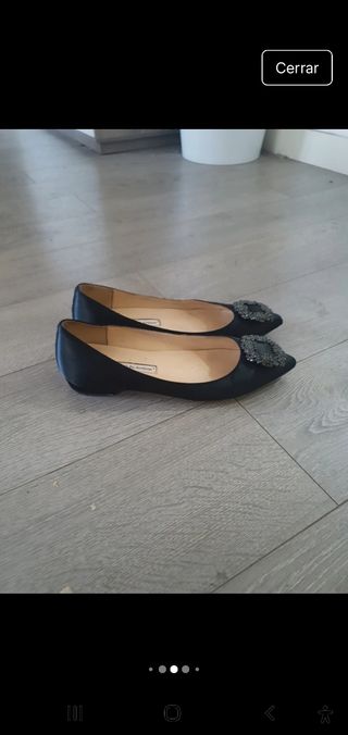 Manolo Blahnik Hangisi. Bailarinas negras Talla 40