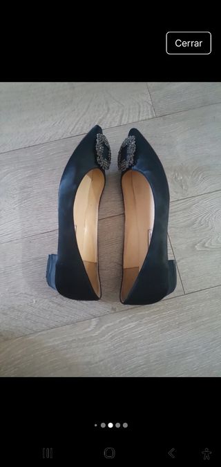 Manolo Blahnik Hangisi. Bailarinas negras Talla 40