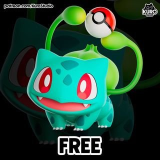 Bulbasaur 3D - Figura resina Pokémon