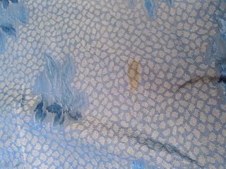 Copriletto vintage azzurro argento