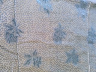 Copriletto vintage azzurro argento