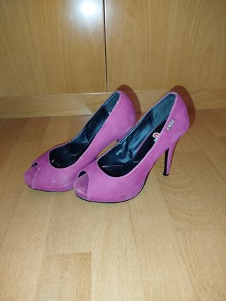 Zapatos tacón rosa