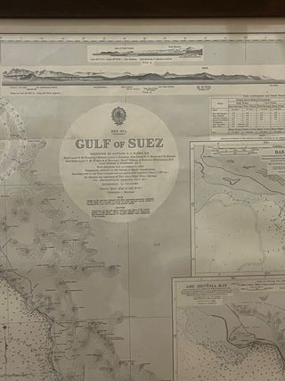 Mapa Golfo de Suez enmarcado