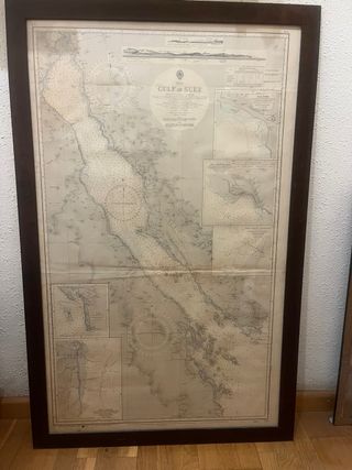 Mapa Golfo de Suez enmarcado