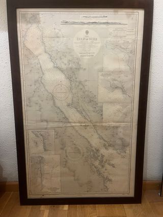 Mapa Golfo de Suez enmarcado