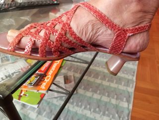 Sandalias Kolfex piel rojas nº 38,5