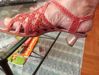 Sandalias Kolfex piel rojas nº 38,5