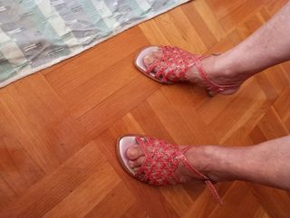 Sandalias Kolfex piel rojas nº 38,5