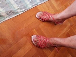 Sandalias Kolfex piel rojas nº 38,5
