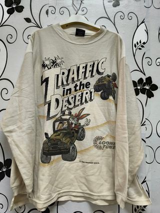 Sudadera Looney Tunes vintage beige