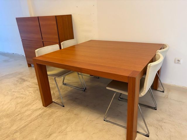 Mesa comedor extensible madera