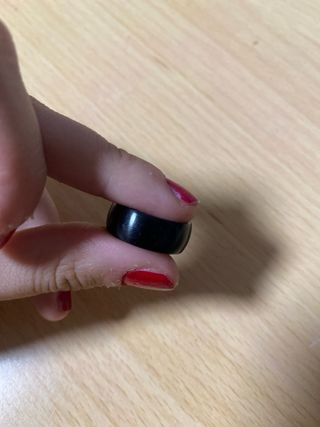 Anillo Ti Negro - Talla 8