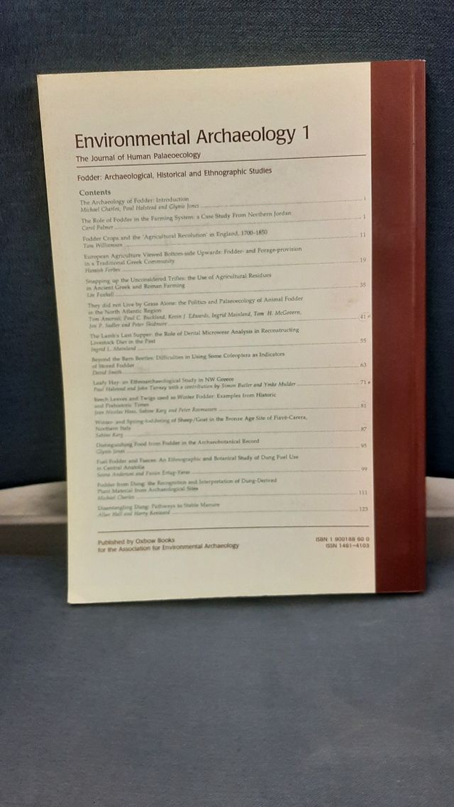 Libro Environmental Archaeology volumen 1 .nuevo