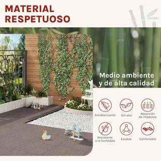 Baldosas Jardin Exterior Tarima Suelo WPC PVC
