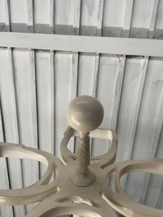 Paraguero blanco de hierro macizo