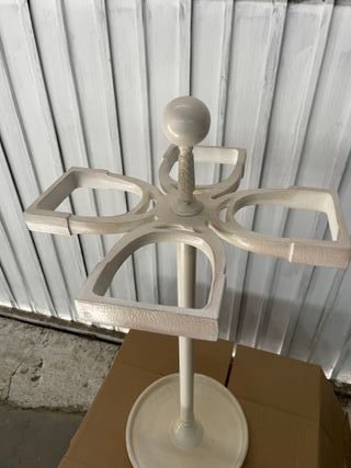 Paraguero blanco de hierro macizo