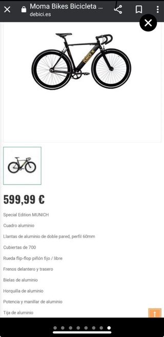 Bicicleta Fixie Moma Edicion especial Munich