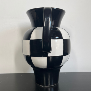 Vaso Ceramica Scacchi B/N