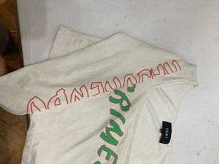 Crop top GRMY blanco c/estampado verde