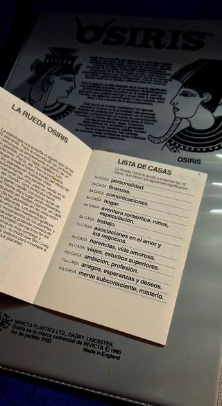 Tablero Astrología Rueda de Osiris Años 80