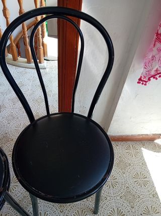 2 Sedie Vintage in Metallo - Nere