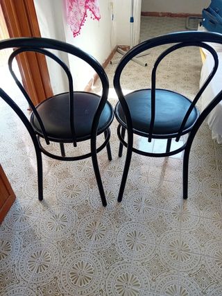 2 Sedie Vintage in Metallo - Nere