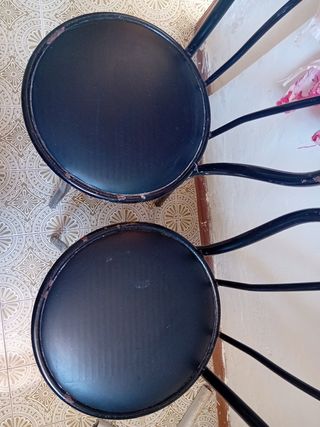 2 Sedie Vintage in Metallo - Nere