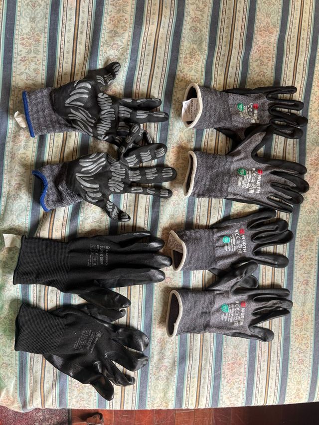 Guanti lavoro 4 paia, Würth & Blackrock