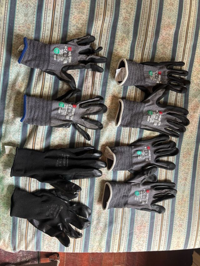 Guanti lavoro 4 paia, Würth & Blackrock