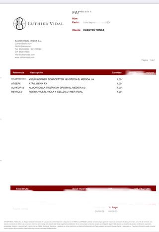 Violín 1/4 Höfner Schroetter