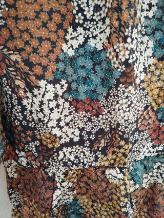 Blusa estampada marrón- multicolor