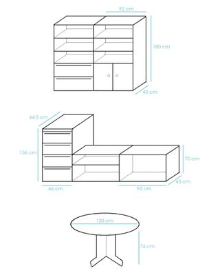Conjunto muebles de oficina