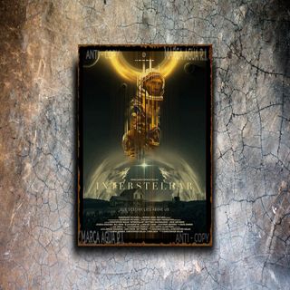 PLACA METALICA INTERESTELAR CARTEL DECORATIVO CINE