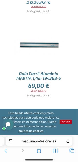 Sierra circular Makita HS6100 + guias