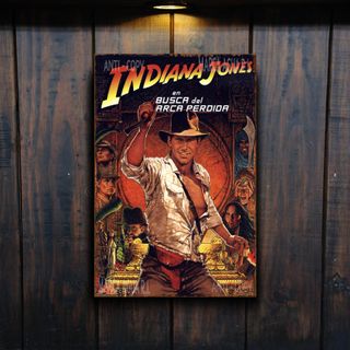 PLACA METALICA INDIANA JONES CARTEL DECORATIVO 