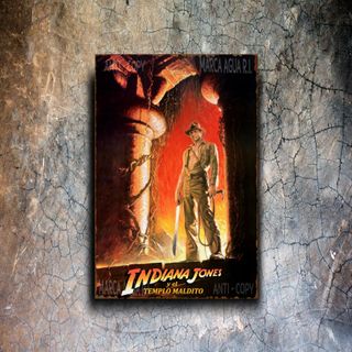 PLACA METALICA INDIANA JONES CARTEL DECORATIVO 