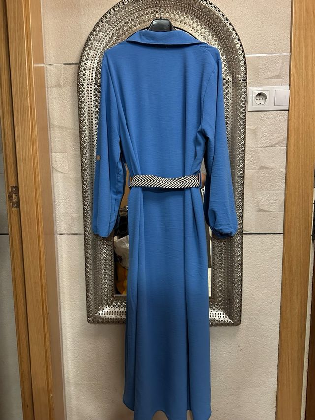 Vestido camisero azul