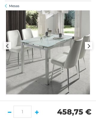 Mesa cristal Cocina - Comedor
