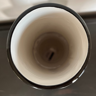 Vaso Ceramica Art Deco bianco/nero
