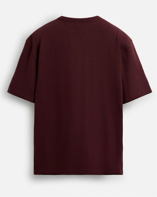 Camiseta Zara Burdeos hombre, talla S
