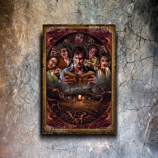 PLACA METALICA JERCITO DE TINIEBLAS CARTEL CINE