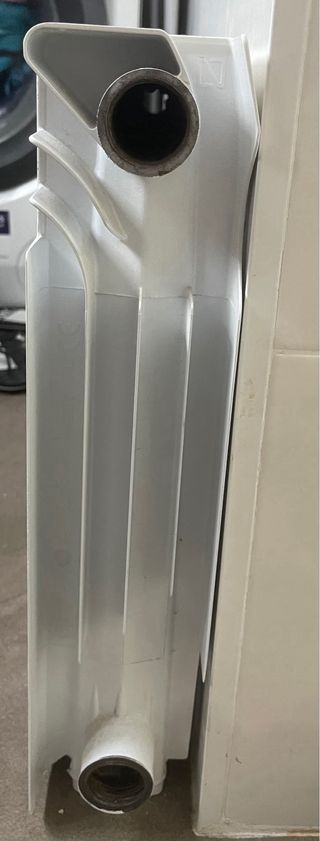 7 Lamas de radiador de aluminio blanco