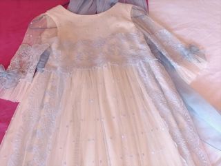 Traje comunión niña blanco-azul