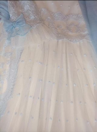 Traje comunión niña blanco-azul