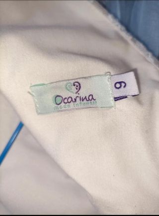 Traje comunión niña blanco-azul